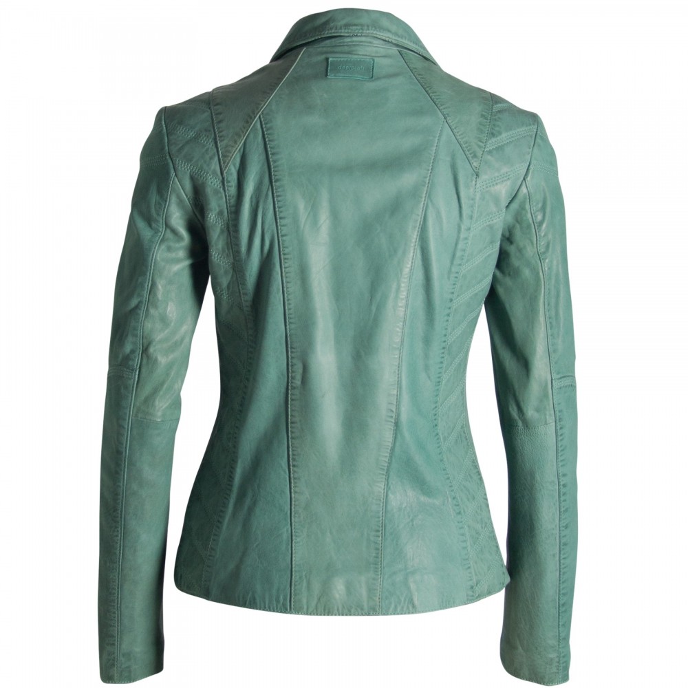 Geaca de Piele Naturala Dama Gipsy Turcoaz Breeze LASARV Geaca de Piele Naturala Dama Gipsy Turcoaz Breeze LASARV - readytowear.ro