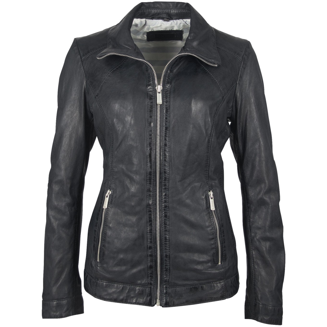 Geaca de Piele Naturala Dama Gipsy Neagra Breeze S20 LAJUV – IMBRACAMINTE Geaca de Piele Naturala Dama Gipsy Neagra Breeze S20 LAJUV – IMBRACAMINTE