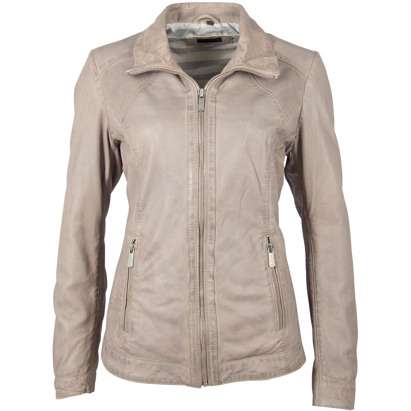 Geaca de Piele Naturala Dama Gipsy Gri Breeze S20 LAJUV – IMBRACAMINTE