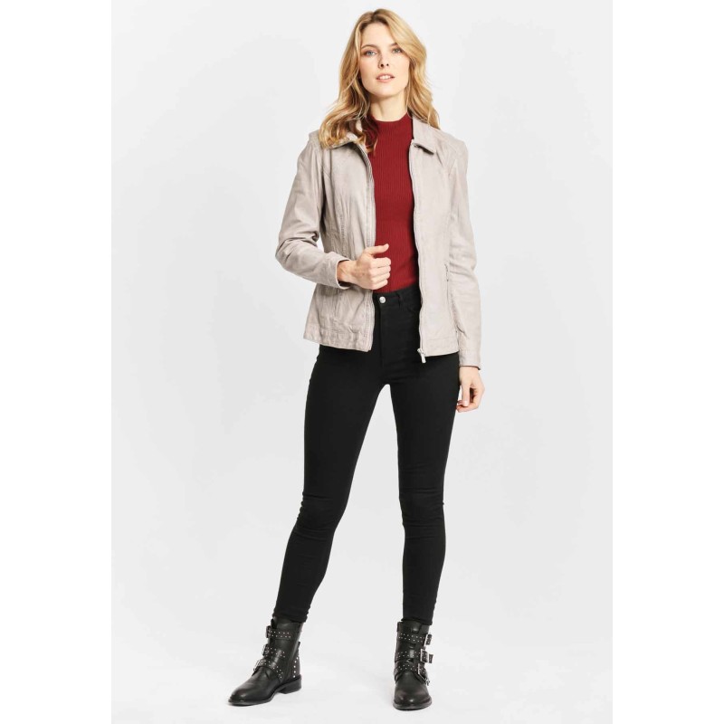 Geaca de Piele Naturala Dama Gipsy Gri Breeze S20 LAJUV – IMBRACAMINTE Geaca de Piele Naturala Dama Gipsy Gri Breeze S20 LAJUV – IMBRACAMINTE