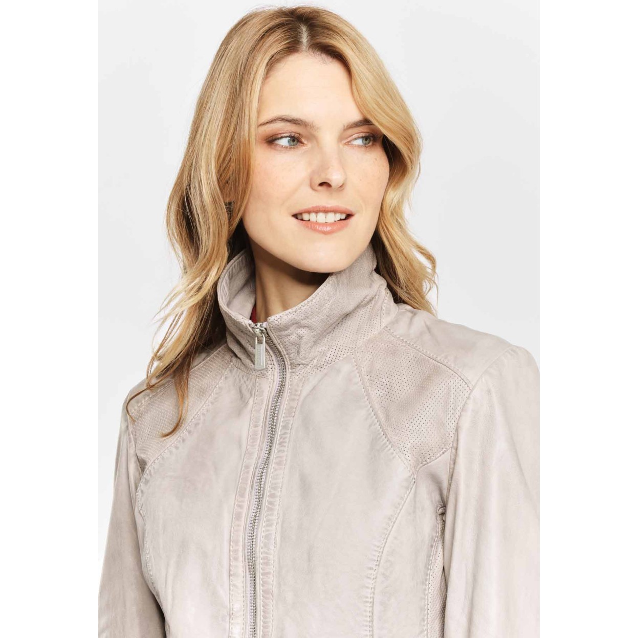 Geaca de Piele Naturala Dama Gipsy Gri Breeze S20 LAJUV – IMBRACAMINTE