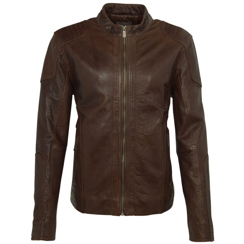 Geaca de Piele Naturala Barbati Gipsy Maro Bronn LASTAV – IMBRACAMINTE