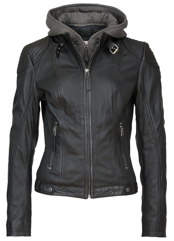 Geaca de Piele Naturala Dama Gipsy Neagra Cacey – Black Friday — fotografia 1