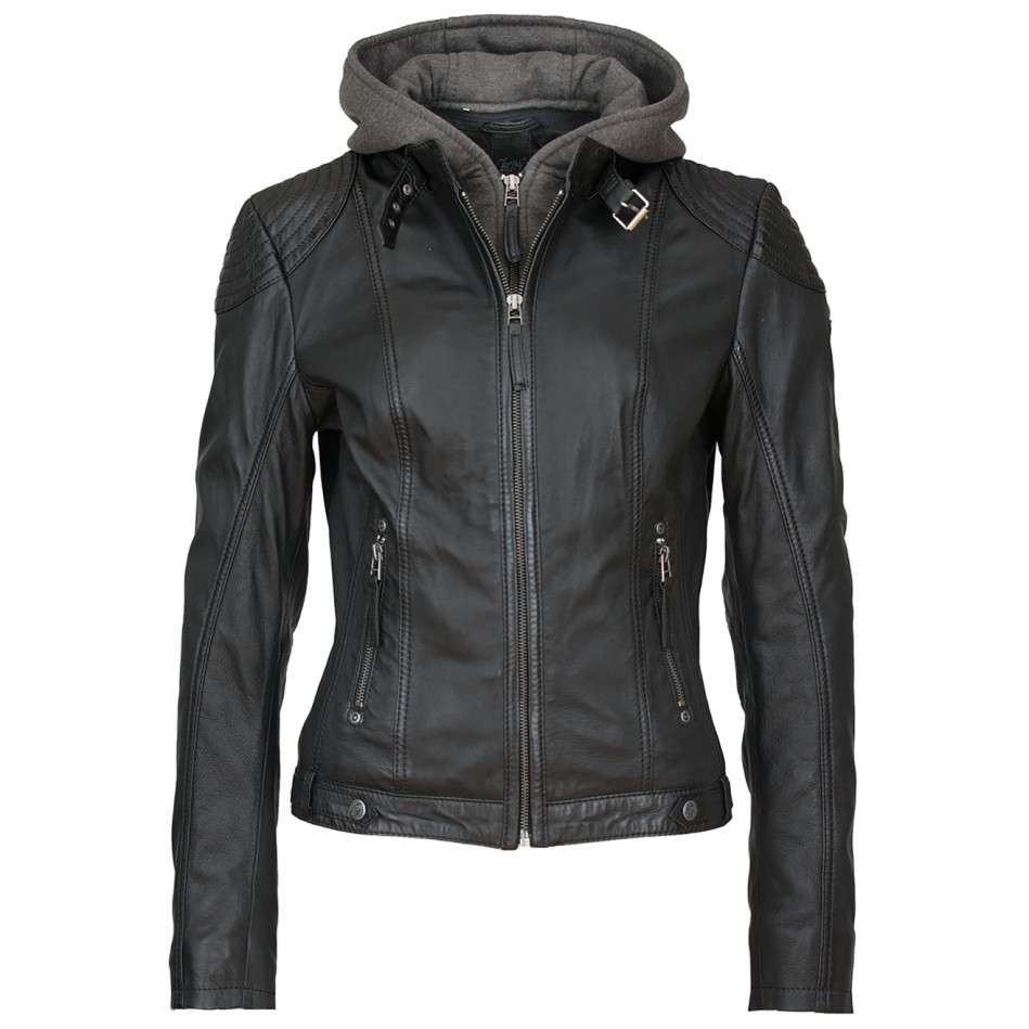 Geaca de Piele Naturala Dama Gipsy Neagra Cacey – Black Friday