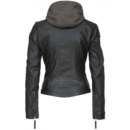 Geaca de Piele Naturala Dama Gipsy Neagra Cacey