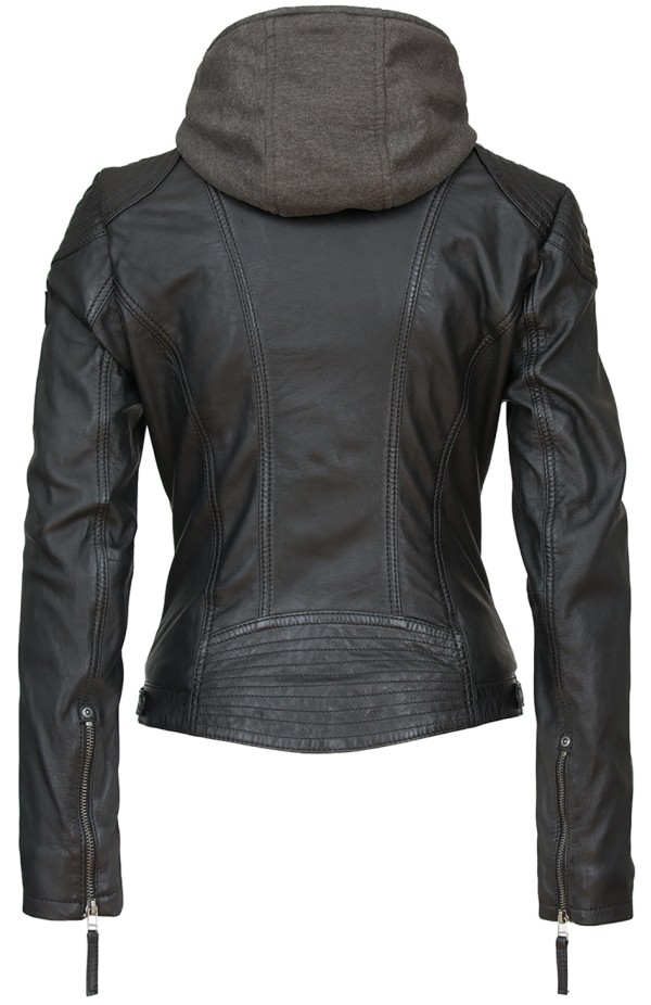 Geaca de Piele Naturala Dama Gipsy Neagra Cacey – Black Friday — fotografia 2