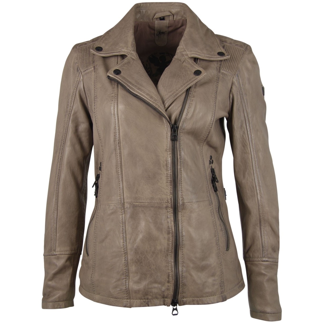 Geaca din Piele Naturala Dama Gipsy Gri Cadiz 2 NSLONTV – IMBRACAMINTE