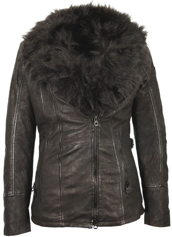 Geaca de Piele Naturala Dama Gipsy Neagra Cadiz LCOUNTV – IMBRACAMINTE — fotografia 1