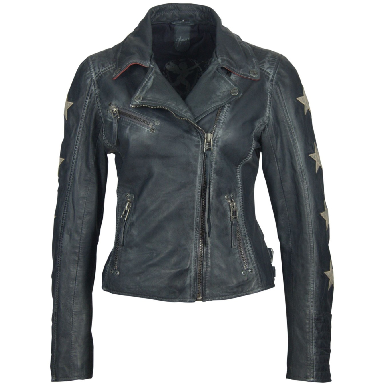 Geaca de Piele Naturala Dama Gipsy Bleumarin Cady LARETV – IMBRACAMINTE