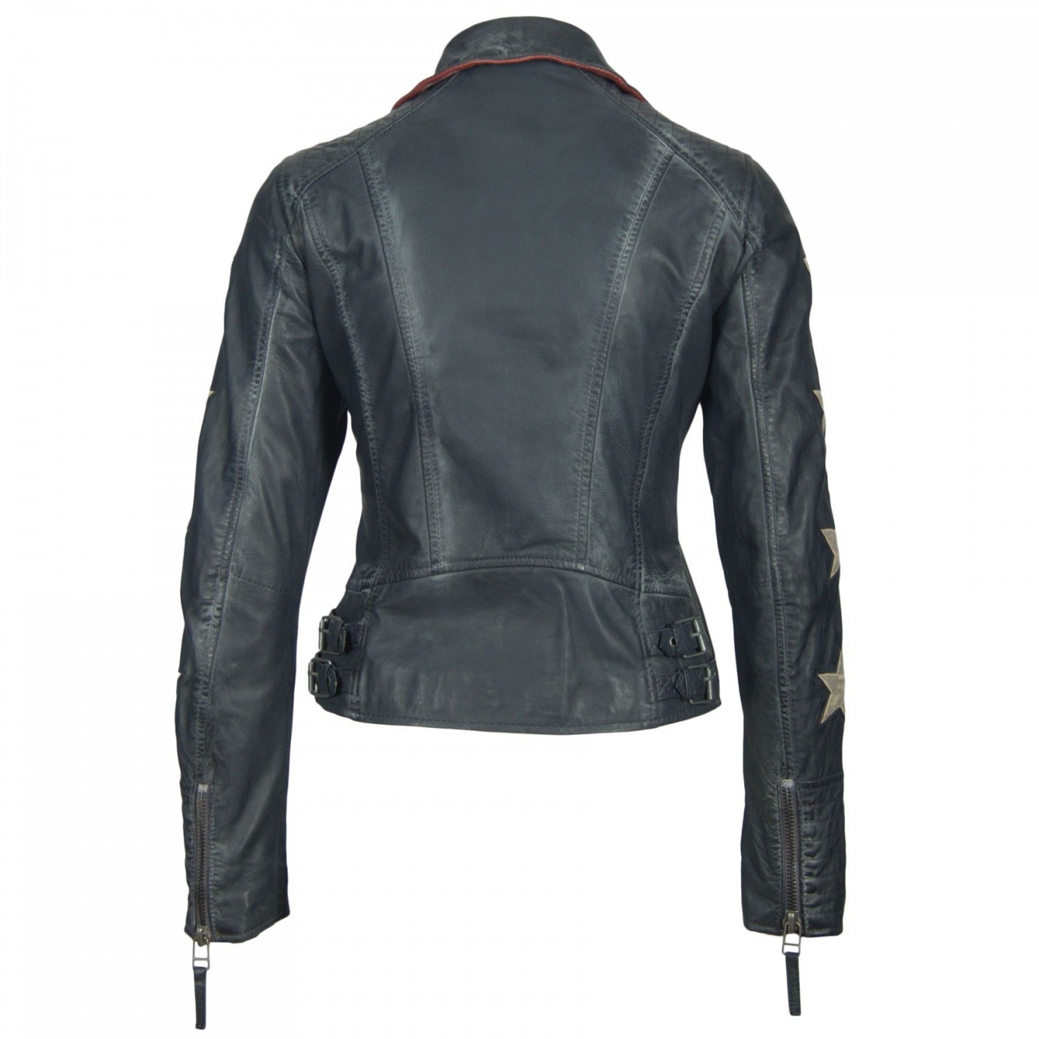 Geaca de Piele Naturala Dama Gipsy Bleumarin Cady LARETV – IMBRACAMINTE