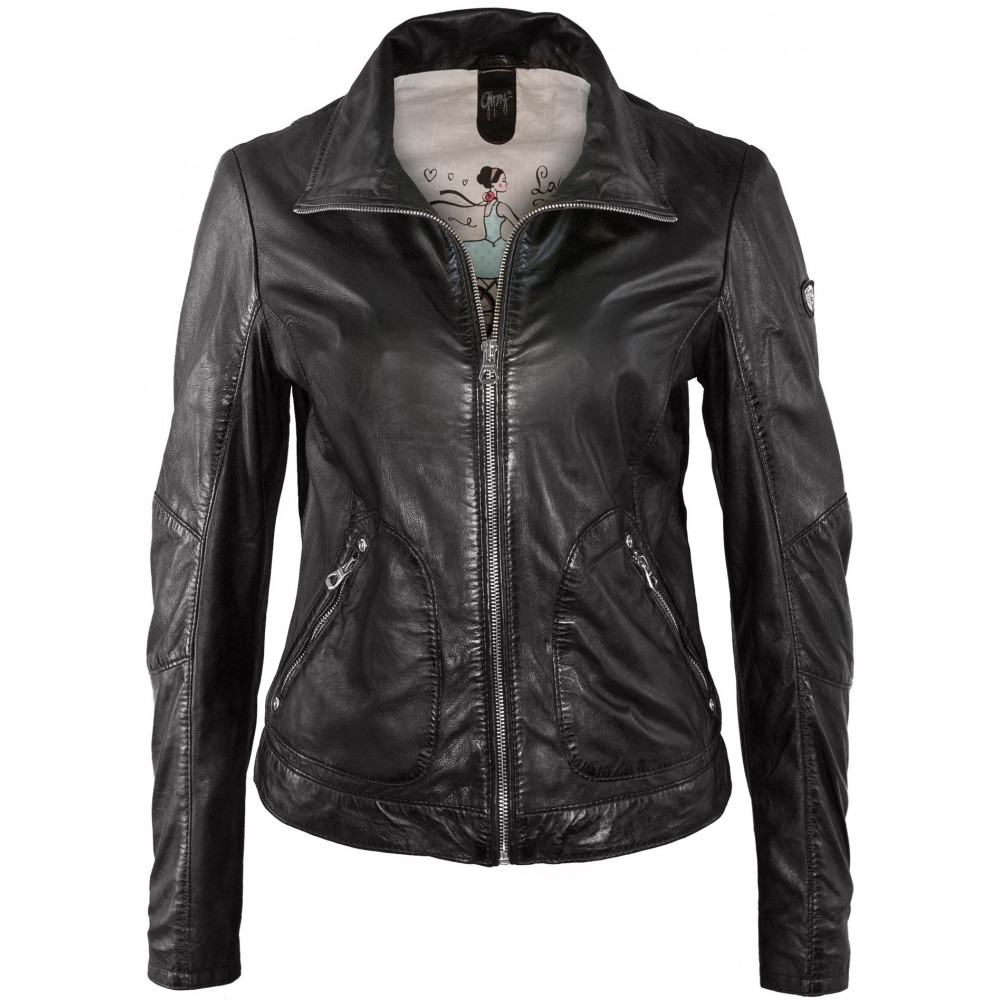 Geaca de Piele Naturala Dama Gipsy Neagra Cailin LASV Geaca de Piele Naturala Dama Gipsy Neagra Cailin LASV - readytowear