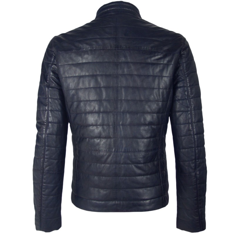 Geaca de Piele Naturala Barbati Gipsy Bleumarin Inchis Callan LNB W – IMBRACAMINTE