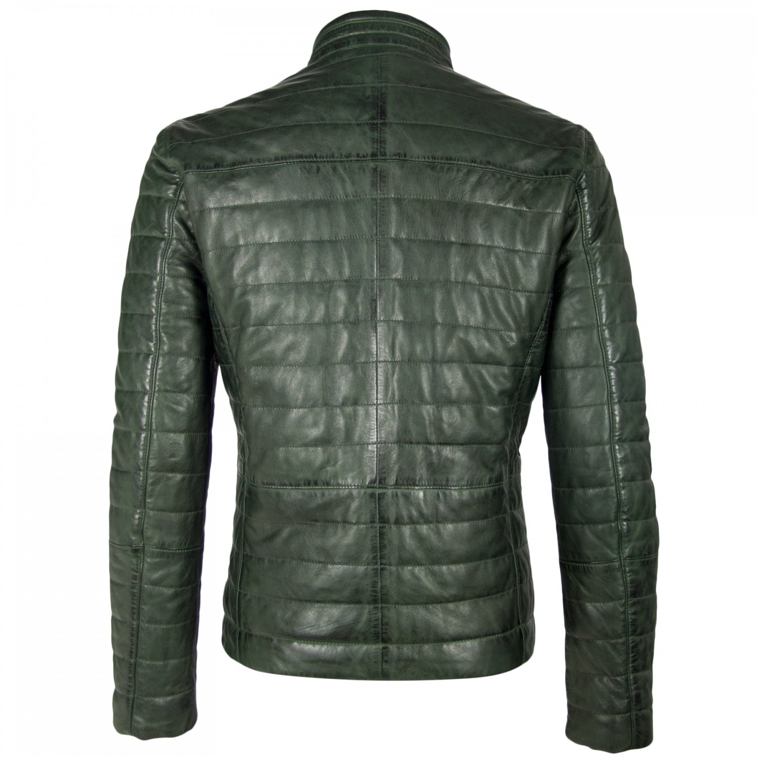 Geaca de Piele Naturala Barbati Gipsy Verde Inchis Callan LNB W – IMBRACAMINTE