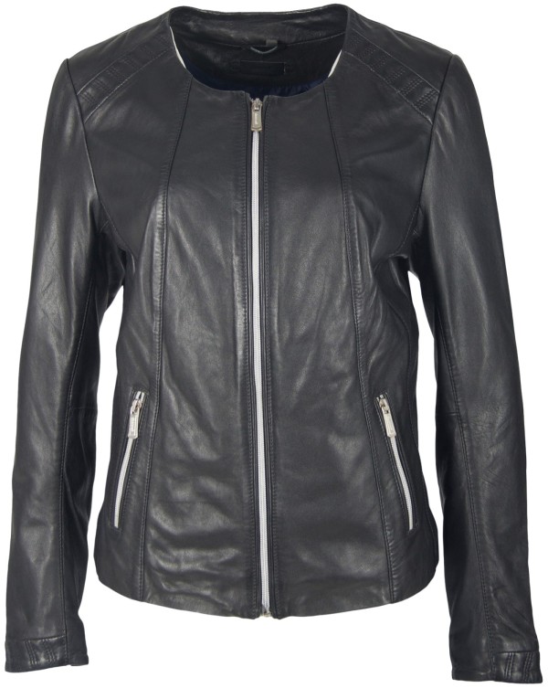 Geaca de Piele Naturala Dama Gipsy Neagra Calmy NSLV – IMBRACAMINTE — fotografia 1