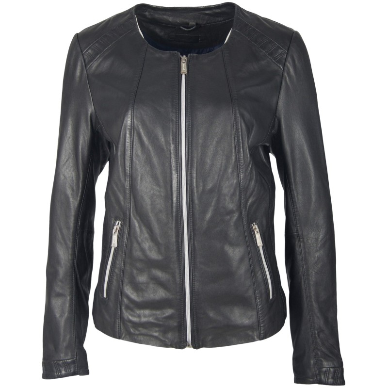 Geaca de Piele Naturala Dama Gipsy Neagra Calmy NSLV – IMBRACAMINTE