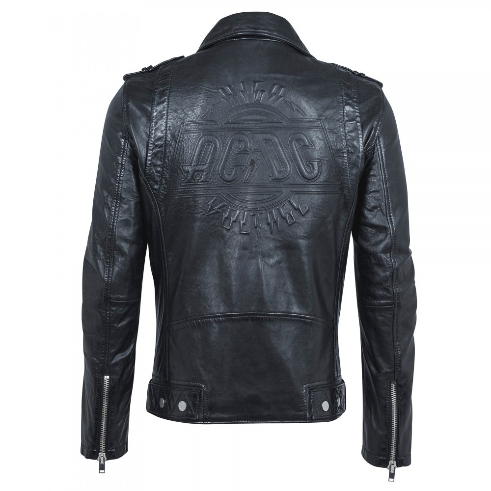 Geaca de Piele Naturala Barbati Gipsy Neagra Cameo AC DC SF NSLVW Geaca de Piele Naturala Barbati Gipsy Neagra Cameo AC DC SF NSLVW - readytowear.ro