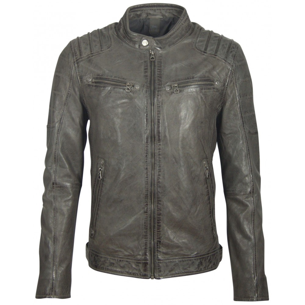 Geaca de Piele Naturala Barbati Gipsy Gri Inchis Camren S19 LASYV Geaca de Piele Naturala Barbati Gipsy Gri Inchis Camren S19 LASYV - readytowear.ro