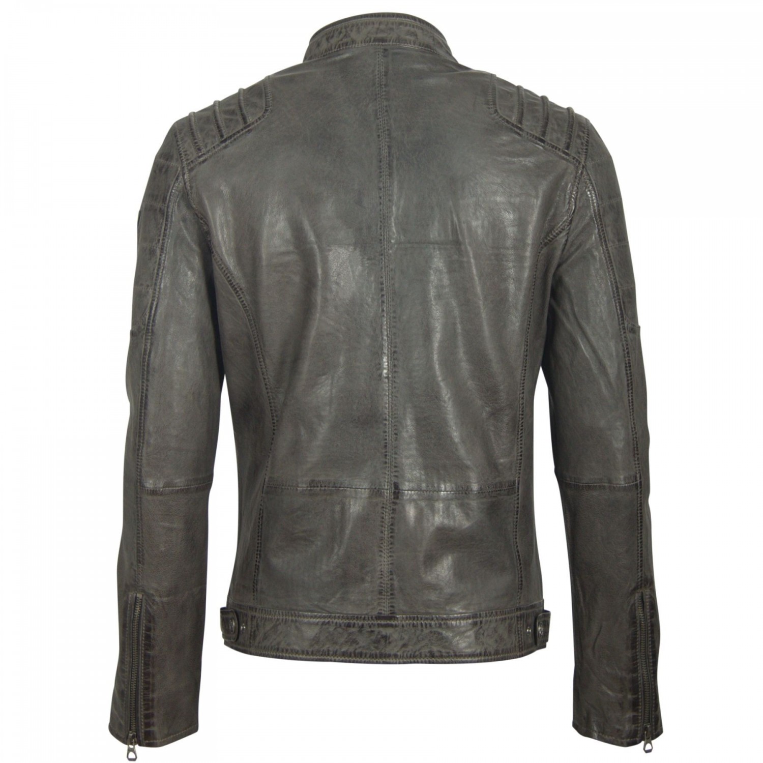 Geaca de Piele Naturala Barbati Gipsy Gri Inchis Camren S19 LASYV – IMBRACAMINTE
