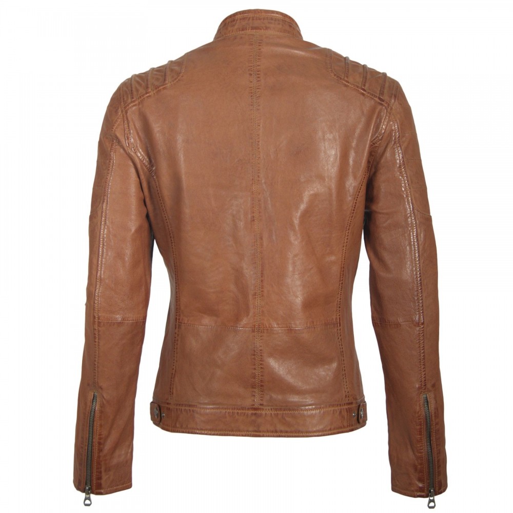 Geaca de Piele Naturala Barbati Gipsy Coniac Inchis Camren S19 LASYV Geaca de Piele Naturala Barbati Gipsy Coniac Inchis Camren S19 LASYV - readytowear.ro
