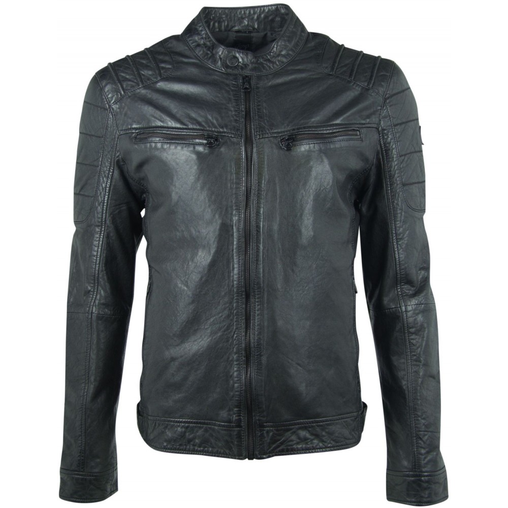 Geaca de Piele Naturala Barbati Gipsy Neagra Camren SF NSLVW Geaca de Piele Naturala Barbati Gipsy Neagra Camren SF NSLVW - readytowear.ro