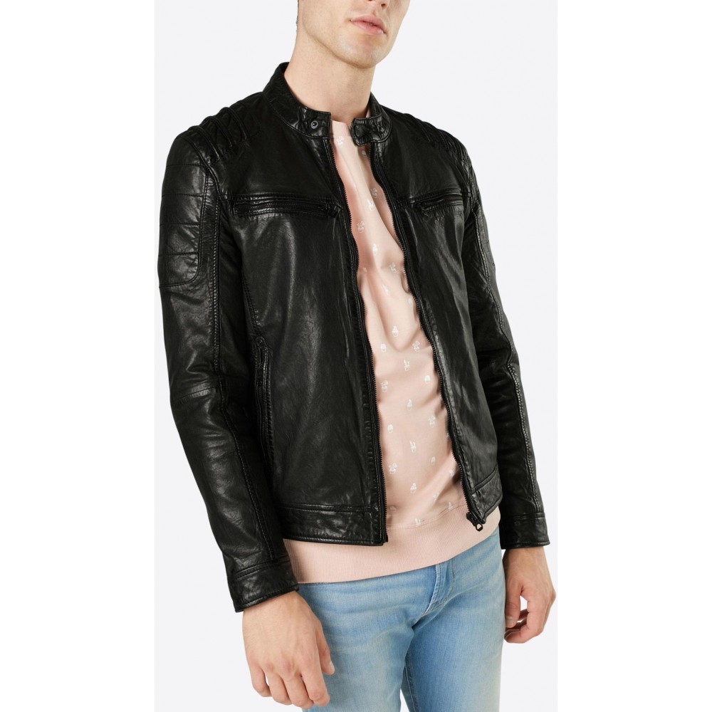 Geaca de Piele Naturala Barbati Gipsy Neagra Camren SF NSLVW Geaca de Piele Naturala Barbati Gipsy Neagra Camren SF NSLVW - readytowear.ro