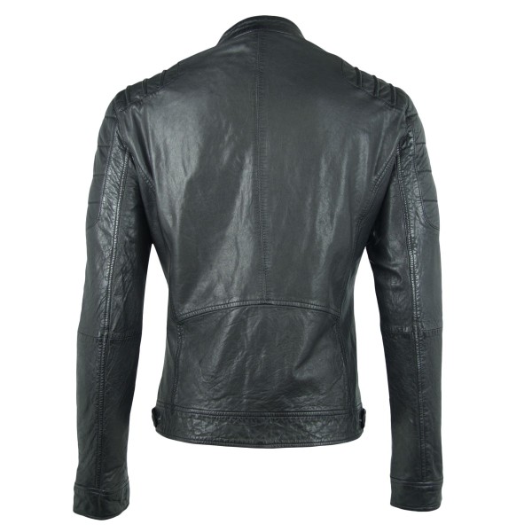 Geaca de Piele Naturala Barbati Gipsy Neagra Camren NSLV – IMBRACAMINTE — fotografia 3