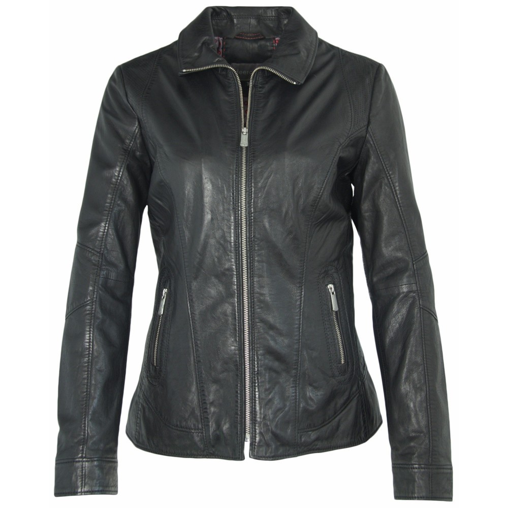 Geaca de Piele Naturala Dama Gipsy Neagra Carrey S18 LDCV - readytowear