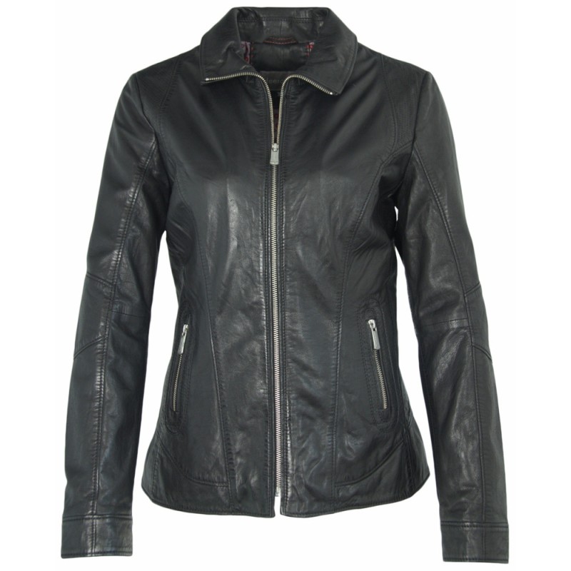 Geaca de Piele Naturala Dama Gipsy Neagra Carrey S18 LDCV – IMBRACAMINTE