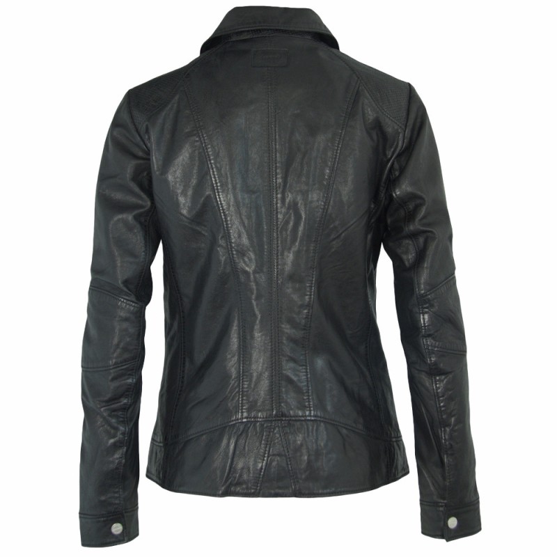 Geaca de Piele Naturala Dama Gipsy Neagra Carrey S18 LDCV – IMBRACAMINTE