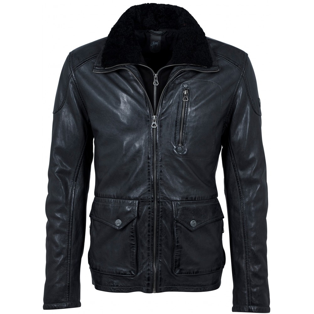 Geaca de Piele Naturala Barbati Gipsy Grafit Casen LATRIV W Geaca de Piele Naturala Barbati Gipsy Grafit Casen LATRIV W - readytowear.ro