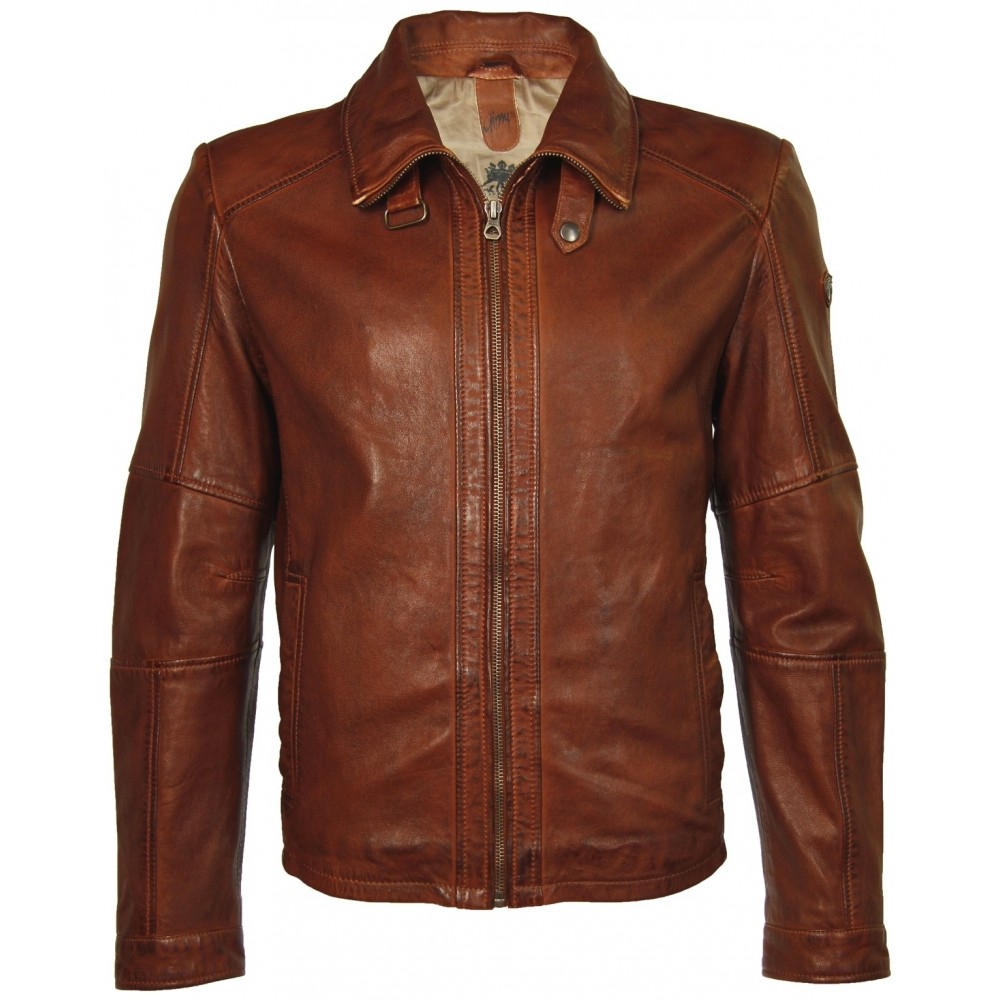 Geaca de Piele Naturala Barbati Gipsy Coniac Cash LALYV Geaca de Piele Naturala Barbati Gipsy Coniac Cash LALYV - readytowear.ro