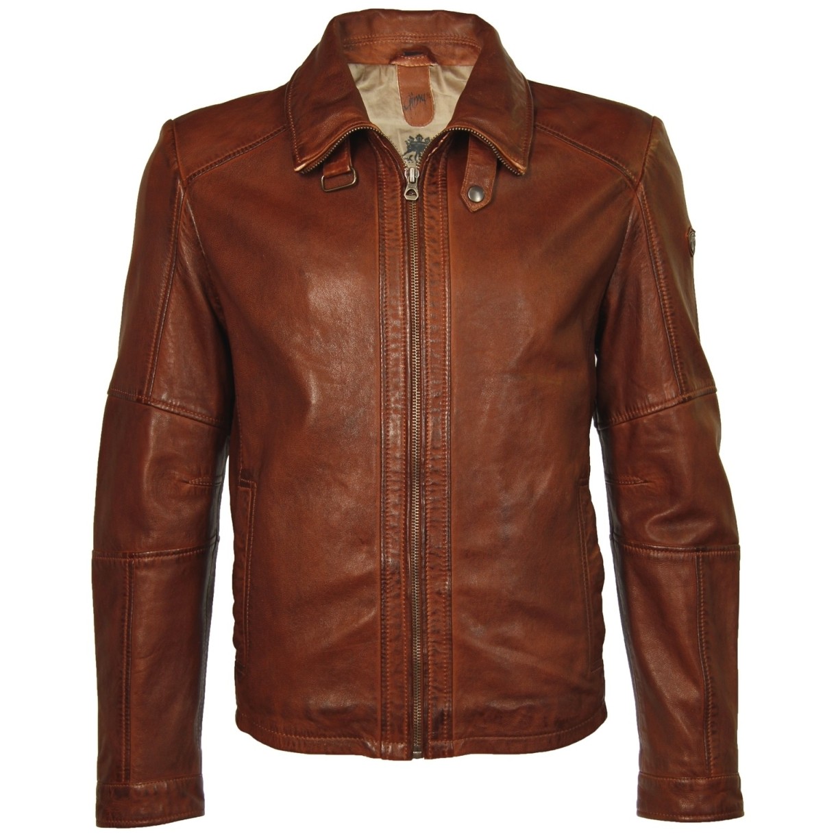 Geaca de Piele Naturala Barbati Gipsy Coniac Cash LALYV – IMBRACAMINTE