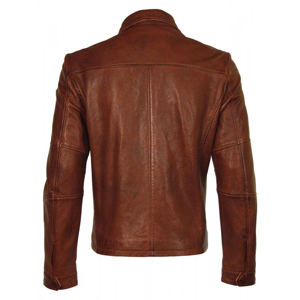 Geaca de Piele Naturala Barbati Gipsy Coniac Cash LALYV Geaca de Piele Naturala Barbati Gipsy Coniac Cash LALYV - readytowear.ro