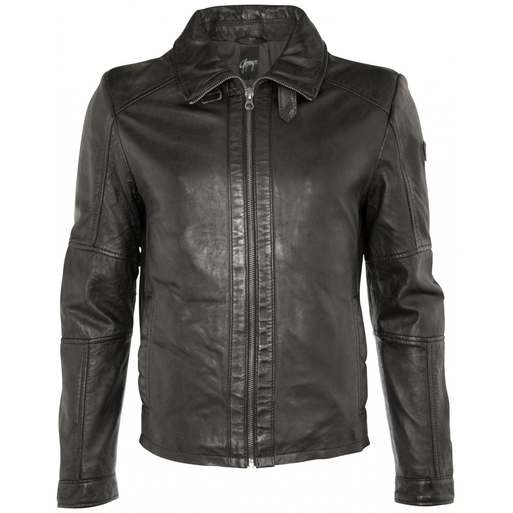 Geaca de Piele Naturala Barbati Gipsy Neagra Cash SF LALYV Geaca de Piele Naturala Barbati Gipsy Neagra Cash SF LALYV - readytowear.ro