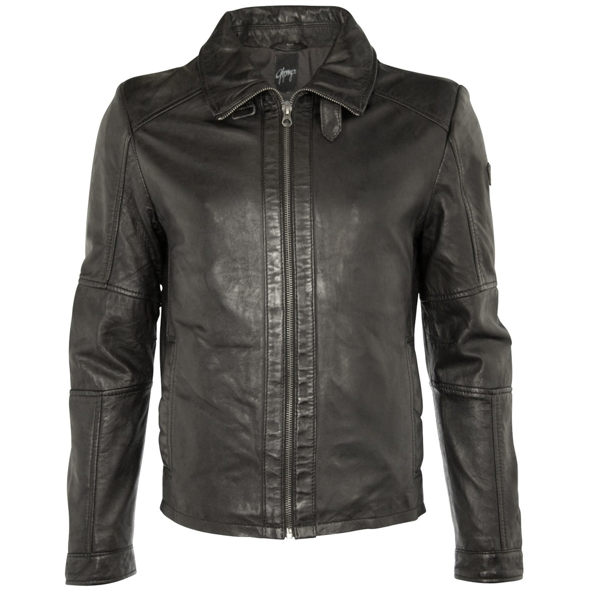 Geaca de Piele Naturala Barbati Gipsy Neagra Cash SF LALYV – Black Friday