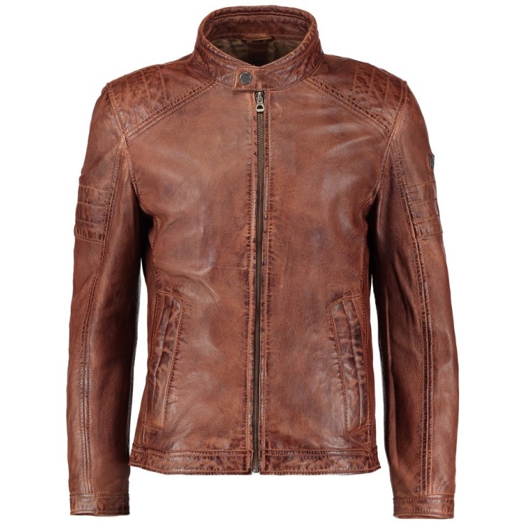 Geaca de Piele Naturala Barbati Gipsy Coniac Cave LALYV – IMBRACAMINTE