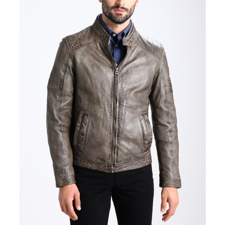 Geaca de Piele Naturala Barbati Gipsy Olive Cave LALYV – IMBRACAMINTE
