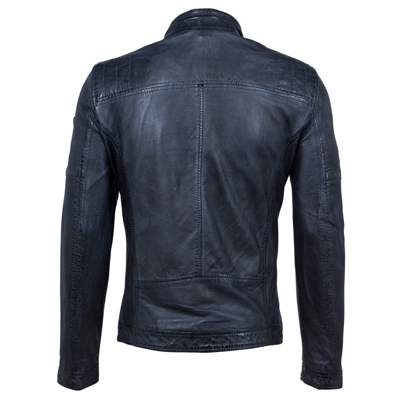 Geaca de Piele Naturala Barbati Gipsy Bleumarin Cave SF W18 LANOV – IMBRACAMINTE