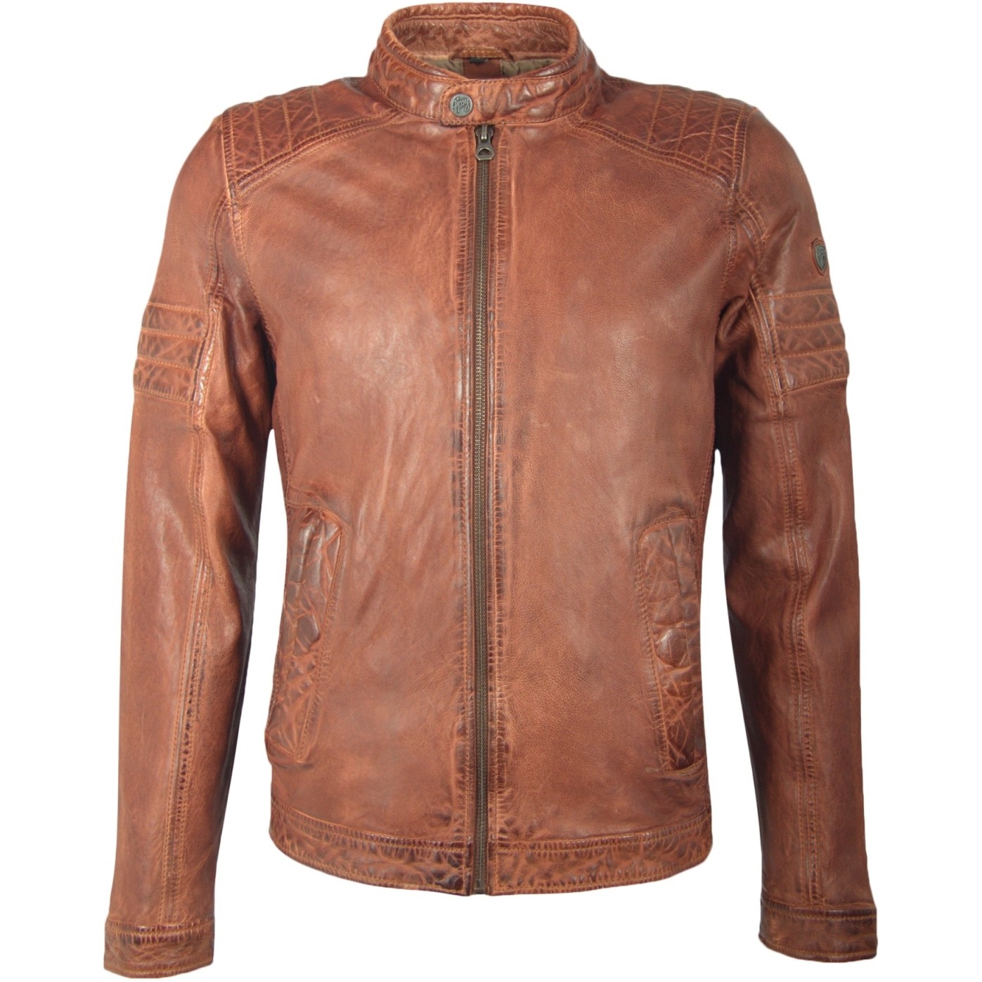 Geaca de Piele Naturala Barbati Gipsy Coniac Cave SF W18 LANOV – IMBRACAMINTE