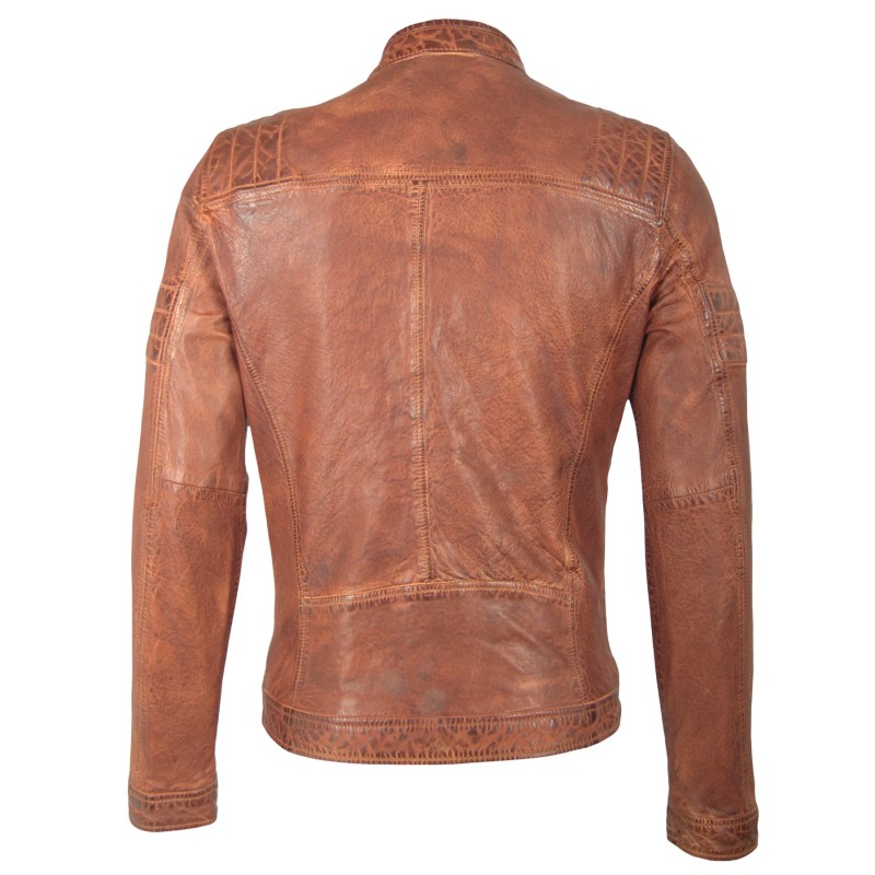 Geaca de Piele Naturala Barbati Gipsy Coniac Cave SF W18 LANOV – IMBRACAMINTE