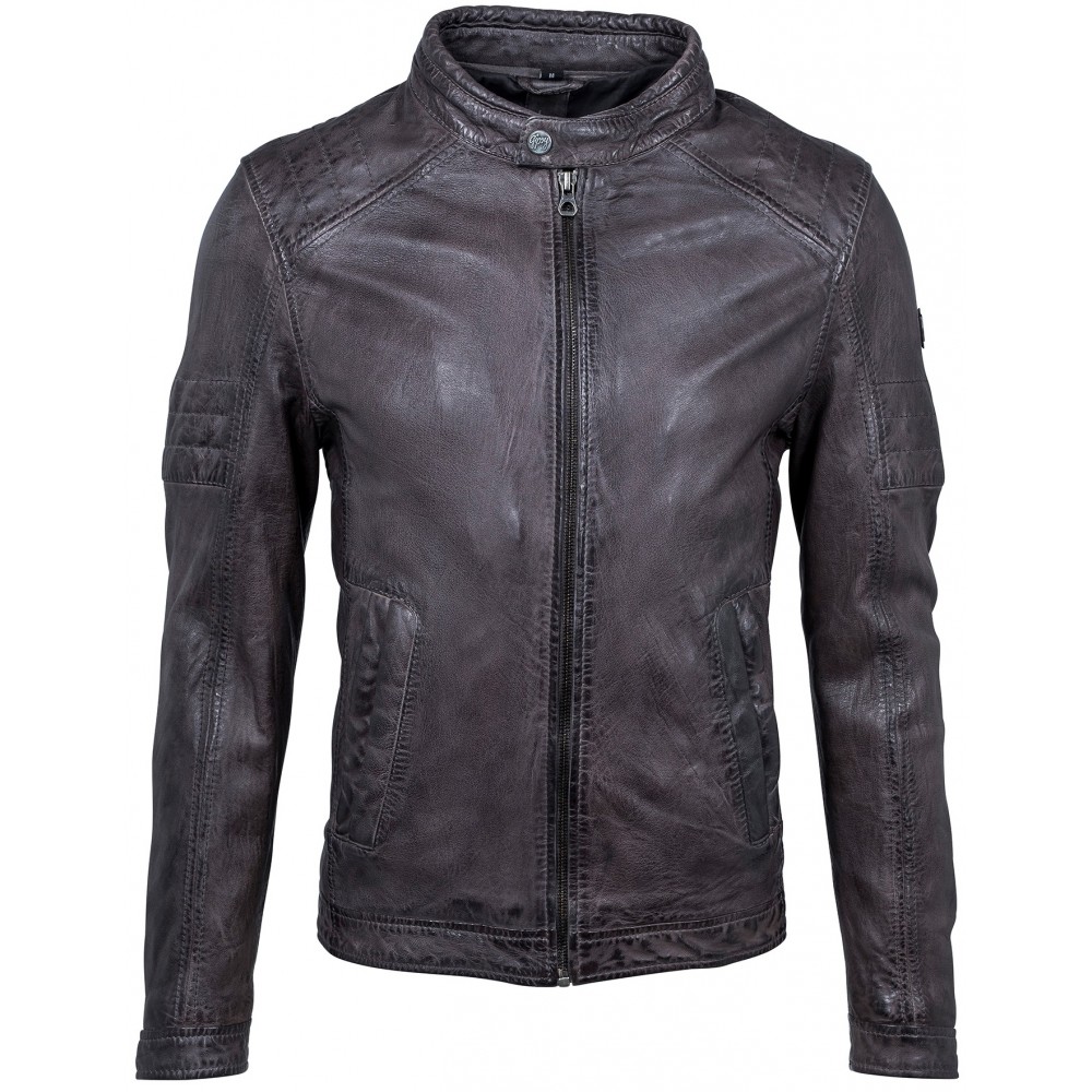 Geaca de Piele Naturala Barbati Gipsy Gri Inchis Cave SF W18 LANOV Geaca de Piele Naturala Barbati Gipsy Gri Inchis Cave SF W18 LANOV - readytowear