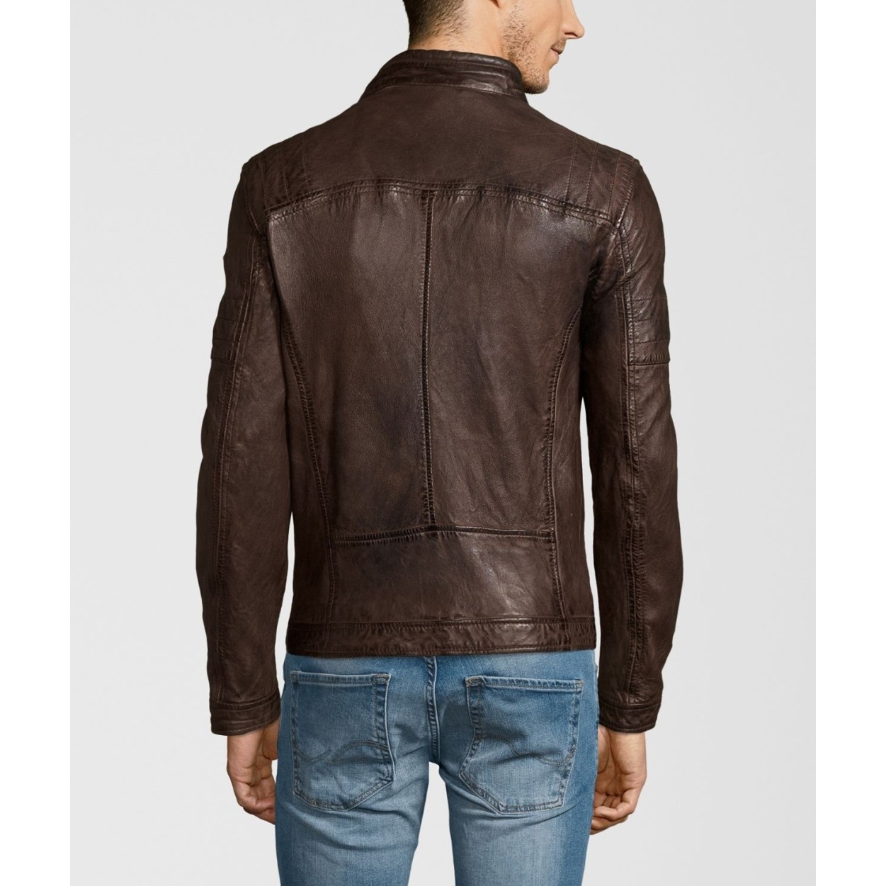 Geaca de Piele Naturala Barbati Gipsy Maro Inchis Cave SF W18 LANOV – IMBRACAMINTE