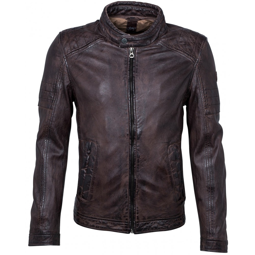 Geaca de Piele Naturala Barbati Gipsy Maro Inchis Cave SF W18 LANOV Geaca de Piele Naturala Barbati Gipsy Maro Inchis Cave SF W18 LANOV - readytowear