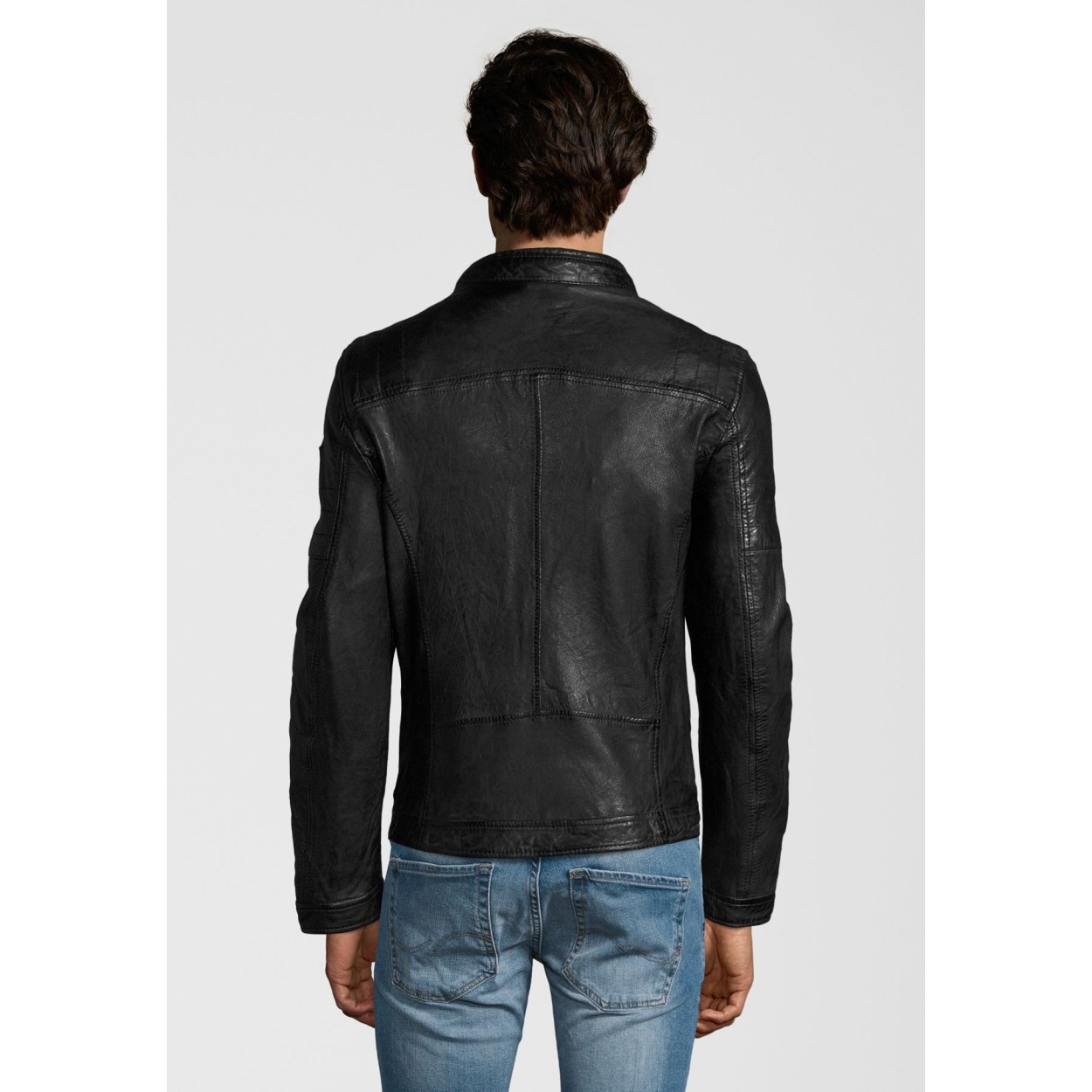 Geaca de Piele Naturala Barbati Gipsy Neagra Cave SF W18 LANOV – IMBRACAMINTE