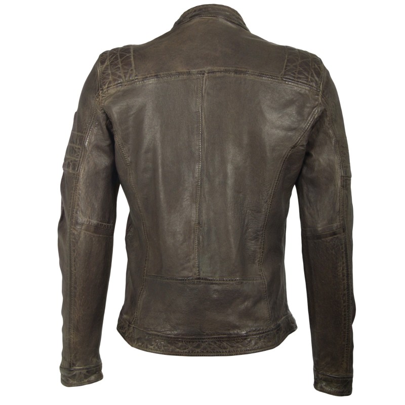 Geaca de Piele Naturala Barbati Gipsy Olive Cave SF W18 LANOV – IMBRACAMINTE