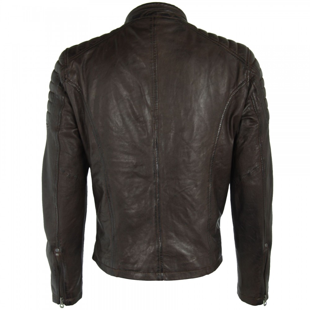 Geaca de Piele Naturala Barbati Gipsy Maro inchis Chasen LEGV Geaca de Piele Naturala Barbati Gipsy Maro inchis Chasen LEGV - readytowear.ro