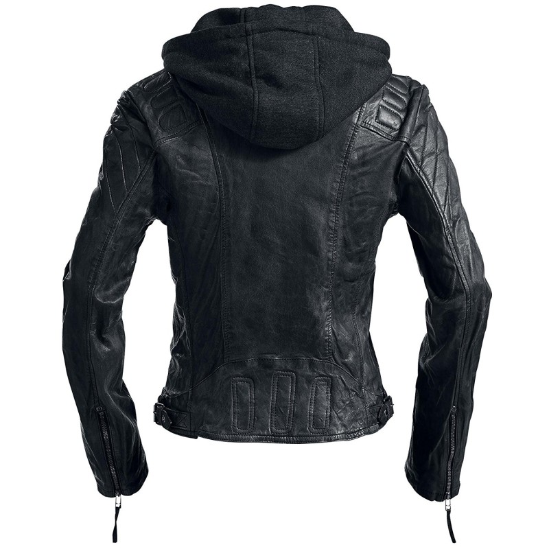 Geaca de Piele Naturala Dama Gipsy Neagra Chasey LDDV – IMBRACAMINTE