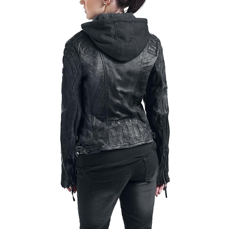 Geaca de Piele Naturala Dama Gipsy Neagra Chasey LDDV – IMBRACAMINTE