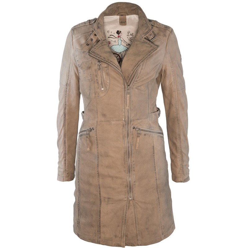 Geaca de Piele Naturala Dama Gipsy Bej Chaya LNUVWW – IMBRACAMINTE