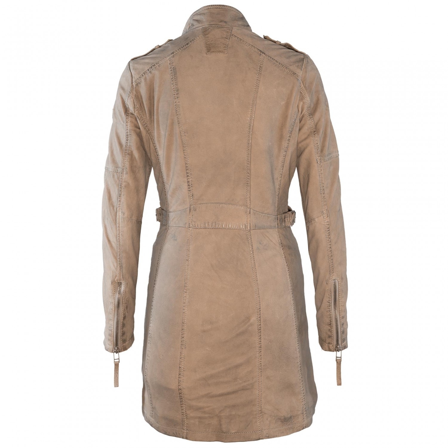 Geaca de Piele Naturala Dama Gipsy Bej Chaya LNUVWW – IMBRACAMINTE